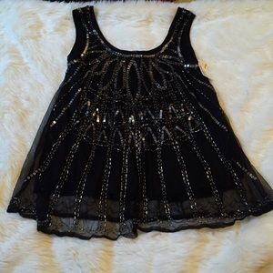 Black Sequin Top